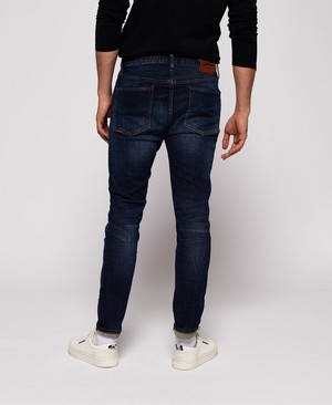 Superdry Travis Skinny Férfi Farmer Sötét Kék | QMIOK1526